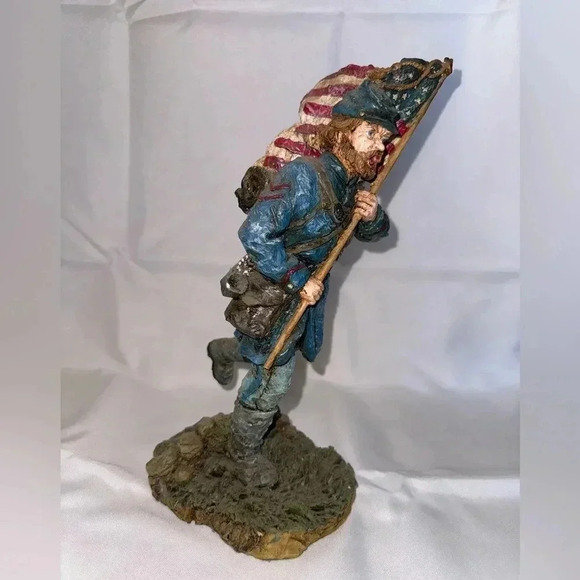RARE American Civil War American With Flag Large Resin Figurine 12” by PPL 1995 - Picture 4 of 7